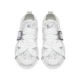 Silver Textured Low Top Sneakers, Unisex Lace Up Casual Shoes
