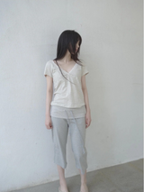 レースストライプTシャツ