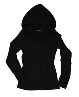 [ee] rib Button Hoodie