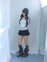 Pleated Layer Skirt Pants