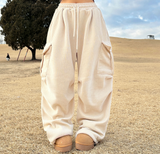 (LUXURIOUS VELVET💎/NOT CHEAP) TWO-PLEAT VELVET STRING CARGO ELASTIC PANTS