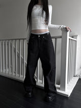 obi eyelet wide pants