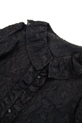 Flor frill blouse_black