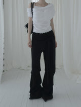 Warr Pintuck Wrap Bootcut Pants