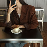 [アーリーオータム][Bellide made/ボーイフィット] INAF スエードスリットブレザージャケット