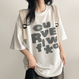カーブレタリングショートスリーブTシャツ