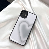 Clear Heart Phone case (epoxy bumper)