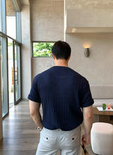 Slaig Skirt Summer Cooling Henry Neck Short Sleeve Knit