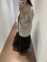 Regular half-neck night jacket (3color)