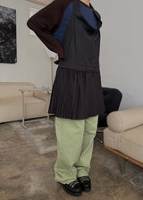  halter pleats layered dress