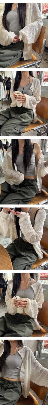 [Unisex] Ethnic see though cardigan(3color)