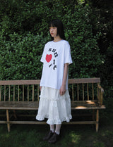 ドットロゴオーバーフィットTシャツ (WHITE)