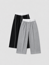OV 54511 Piping Side Pintuck String Wide Pants (2 colors)