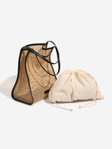 Raffia Hollow Basket Shoulder Tote Bag