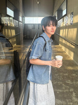Scent Short Sleeve Denim Shirt