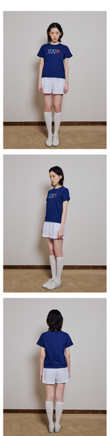 STRAWBERRY LOGO SLIM T SHIRT - NAVY