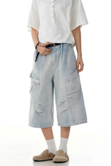 Blue Multi Pocket Jorts