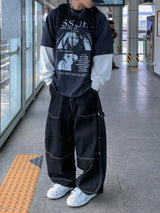 イシューズレイヤードオーバーロングスリーブTシャツ3C