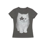 ルネア スター キャット グラフィック Tシャツ