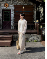 Beo Curved Linen Balloon Pants