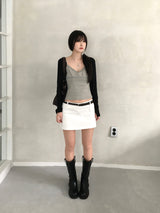 Vine Low-rise Mini Skirt (4 colors)