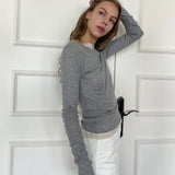 Sheer Tencel T/Shirts_Melange Gray