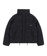 HIGH NECK STRING POCKET PUFFER (BLACK)_F24ZA954