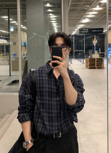 Cali Herringbone Semi Overfit Check Shirt