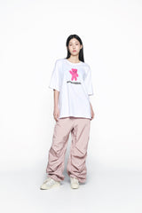 25SS ナイロンパラシュートウーマンズパンツ パステルピンク