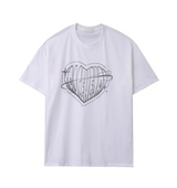 フェイスハートボクシーフィット半袖Tシャツ