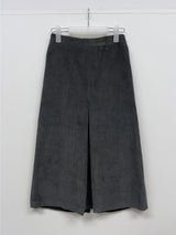 Corduroy pleated banding skirt
