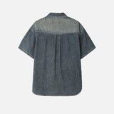 No.1209 cool denim washing half SHIRT (3color)