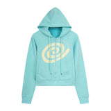 Zarela Spiral Graphic Hoodie Zip-up