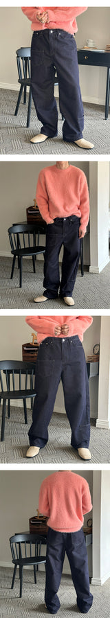 [F/W] Basic angora round neck knit(6color)