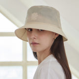 Flow VZ Nylon Stitch Patch Bucket Hat Cream