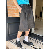 [S/S] Pin stripe bermuda pants