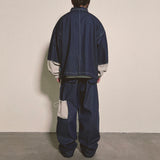 reverse Terry Pocket Denim Jacket_blue