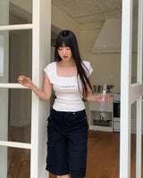 ケーンドットフリルシャーリングキャップ半袖Tシャツ
