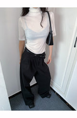 Rachel Turtleneck Short Sleeve Soft T-shirt