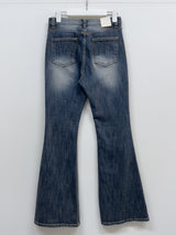 304 Cat Washing Semi-Bootcut Denim Pants
