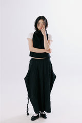  Lace wrap skirt [BLACK]