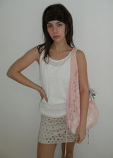 Linen Shirring Sleeveless Top_Ivory