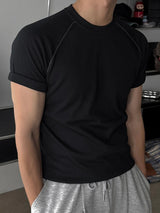 ASCLO ラグランマッスルフィット半袖Tシャツ (3color)