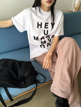 Heyyou lettering short sleeve t-shirt