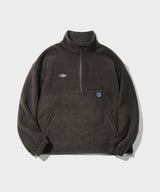 Fleece Button Anorak Ash Brown
