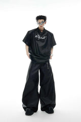 イリデセントディコンストラクティドVネックTシャツ