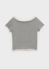 [MADE] シアティレイヤードオフショルダーショートスリーブTシャツ