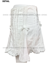 white bow A-line mini skirt
