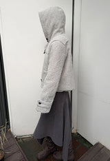 (WOOL) ブークレダッフルショートコート