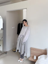  FRONT POCKET UNBAL SKIRT